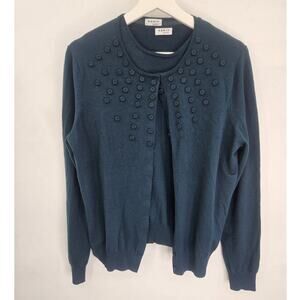 Akris Punto Womens Green Vest Cardigan Set Wool Size M Preppy Oldmoney Carrer